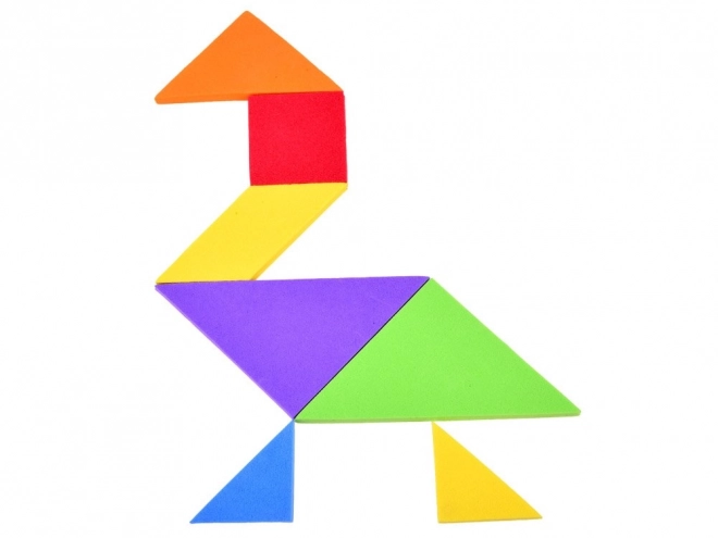 Gekleurde logische puzzel Tangram van zachte schuim