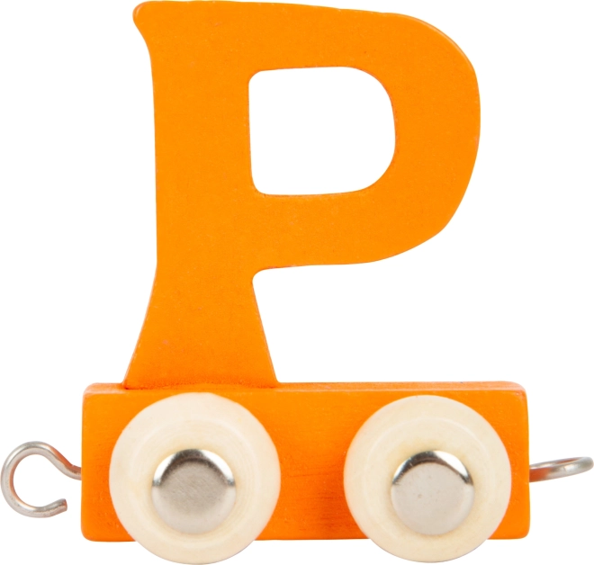 Small Foot houten treintje – letter P, kleurrijk alfabet