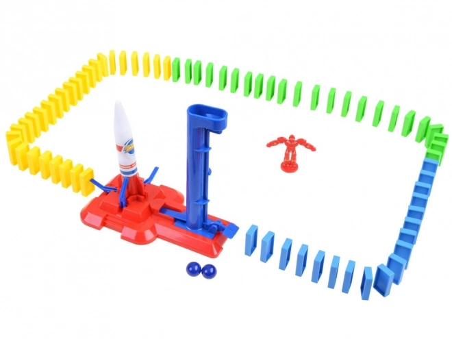 Kosmische domino met raket - educatief speelgoed
