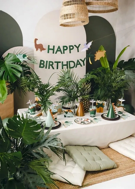 Transparante Gefeliciteerd met je Verjaardag Dino 3m
