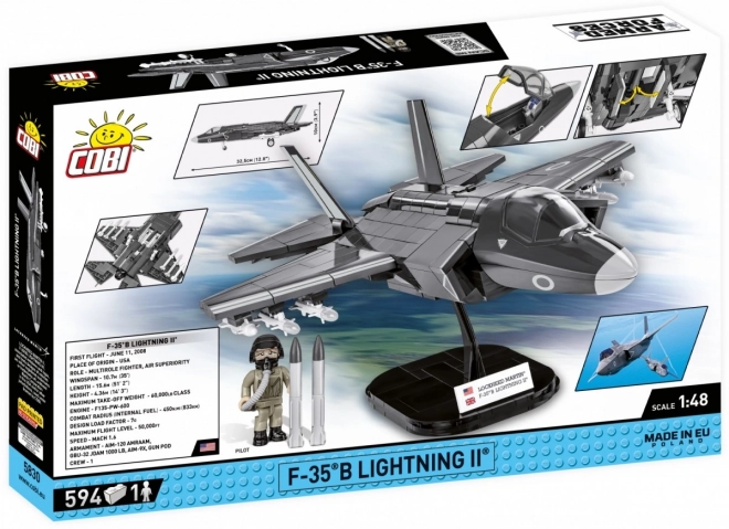 F-35B Lightning II Fighter Jet Model from Bricks