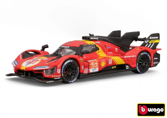 Modèle en métal Ferrari Racing 499P LMH 2023 de la course du Mans