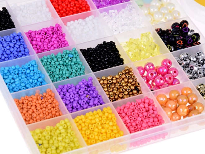 Ensemble de perles cristallines colorées pour la fabrication de bracelets
