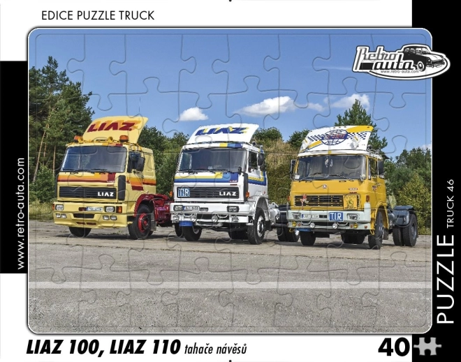 Puzzle RETRO-AUTA TRUCK LIAZ 100 and LIAZ 110 – tractor units, 40 pieces