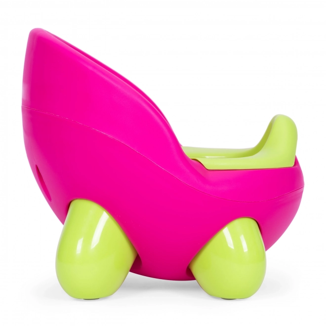 ECOTOYS roze-groene kinderpotje met antislipvoetjes