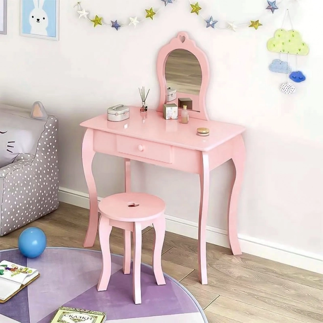 Grande coiffeuse pour enfant avec miroir pour fille