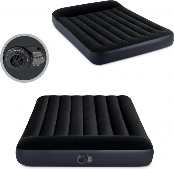 Opblaasbaar luchtbed met geïntegreerde pomp en kussen INTEX 191 × 137 × 25 cm Dura-Beam