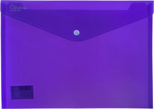 Kunststof documentmap met drukknoop A4 OPALINE, paars, 180 µm