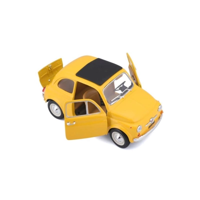 Modèle Bburago voiture Fiat 500 F 1965 jaune 1:24