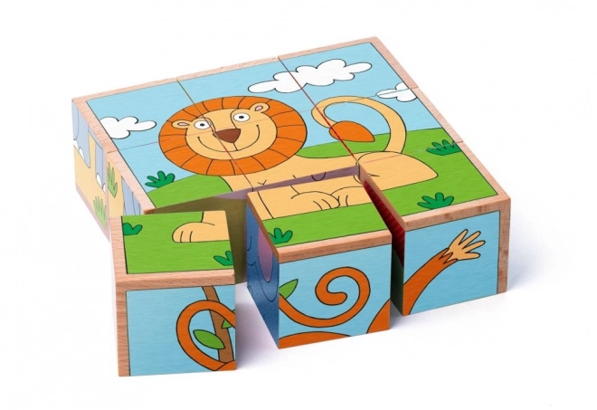 Kubus puzzel exotische dieren