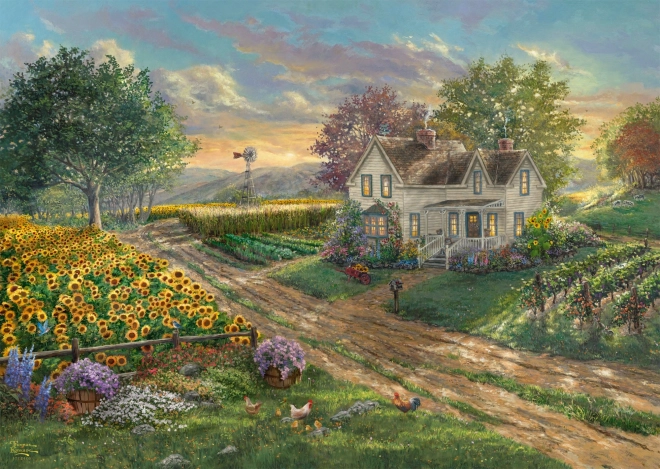 Puzzel Zonnebloemveld 1000 stukjes