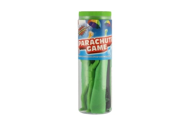 Parachutist figuur met vliegende parachute