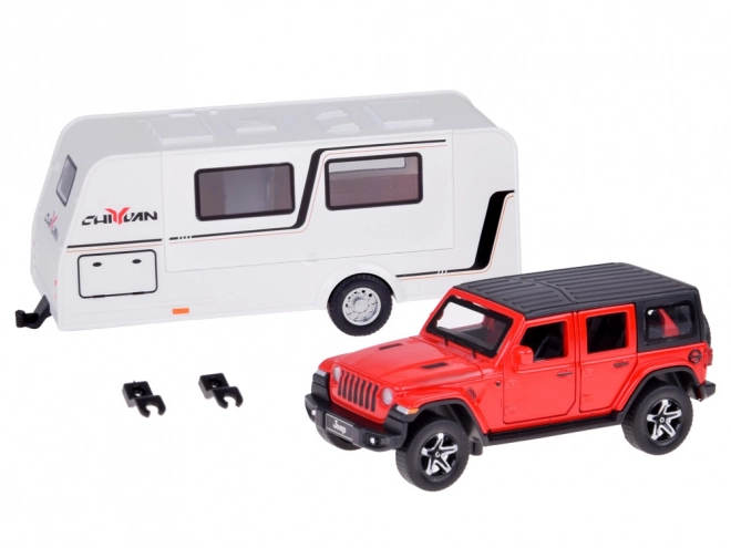 Off-road SUV Toy with Camping Trailer