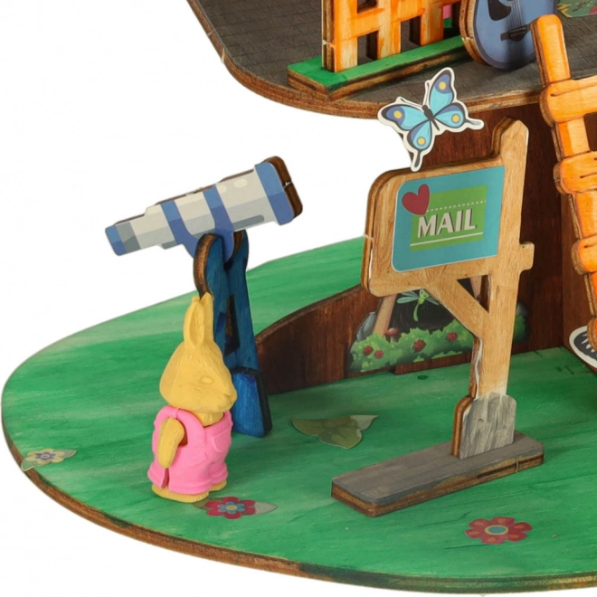 Creatieve set voor het bouwen van een boomhut met accessoires
