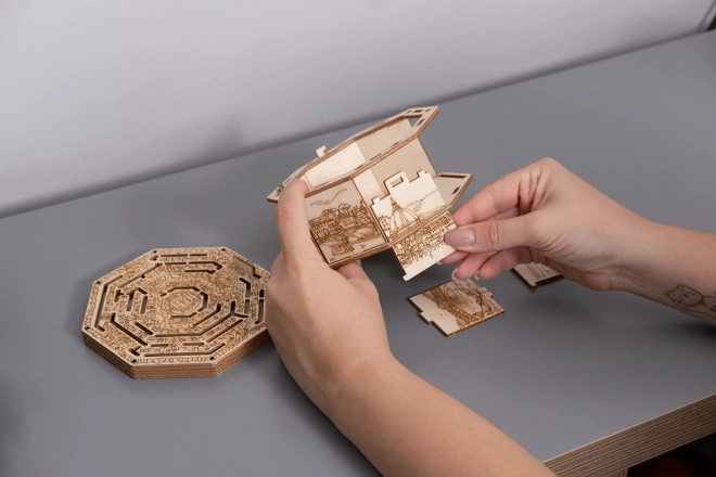 3D Holz-Puzzlebox Secret Maze