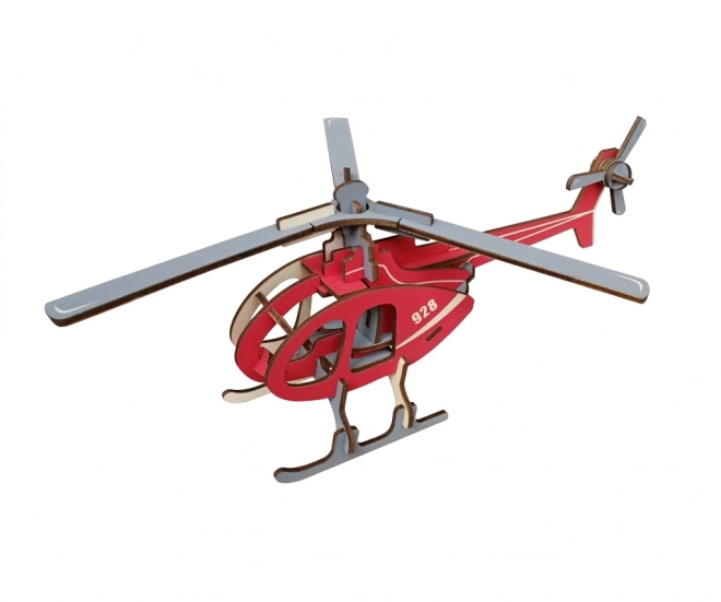 Houtwerk Houten 3D-puzzel Helikopter