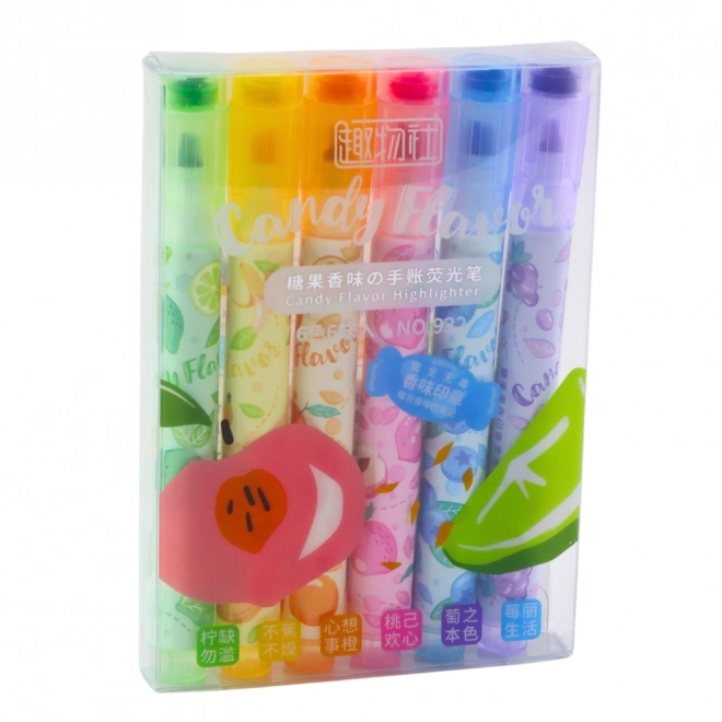 Bunte Fruchtmarker mit Stempel - Set 6 Stk
