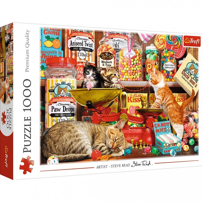 Puzzle 1000 Teile Katzen Süßigkeiten