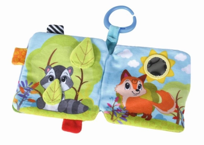 Pluchen boekje met bosdieren - 17 cm