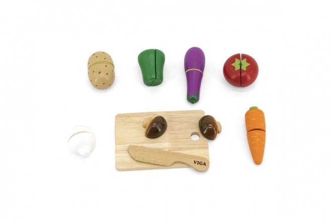 Wooden Cutting Set - Vegetables for Children