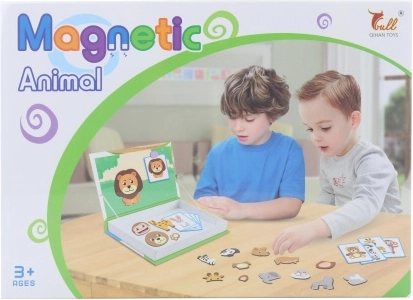 Magnetic Animal Building Set – 34 Pieces and 8 Cards