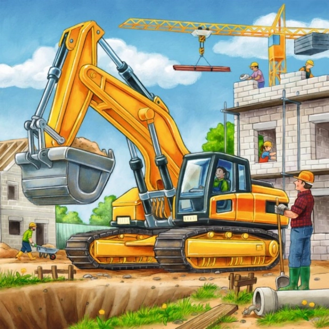 Puzzel grote bouwmachines Ravensburger