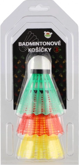 Volants de badminton colorés 3 pcs