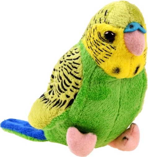 Plüsch-Wellensittich grün‑blau 13 cm BEPPE ZOO