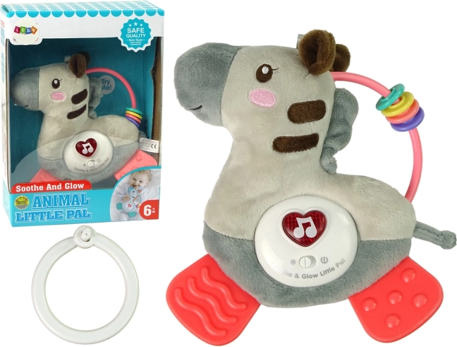 Interactive Plush Zebra with Melodies and Teether