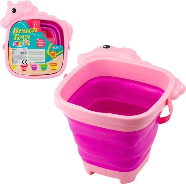 Foldable Silicone Bucket Unicorn – Pink