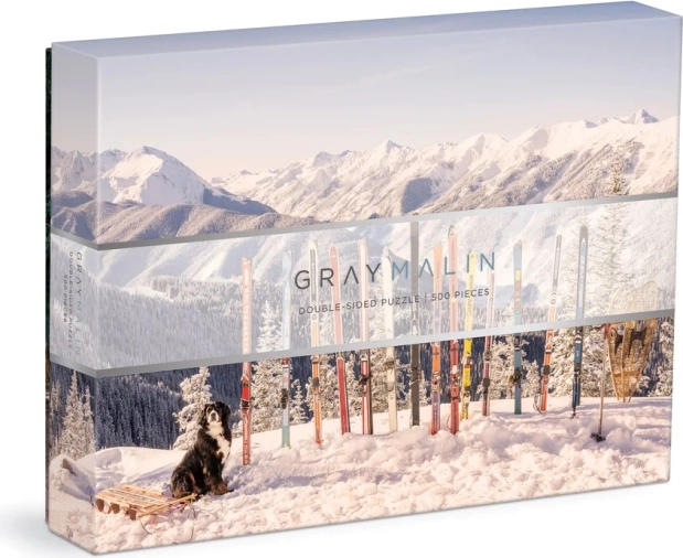 Dubbelzijdige puzzel Wintervakantie 500 stukjes GRAY MALIN