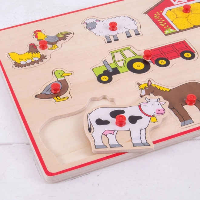 Einlegepuzzle Bauernhof Bigjigs Toys