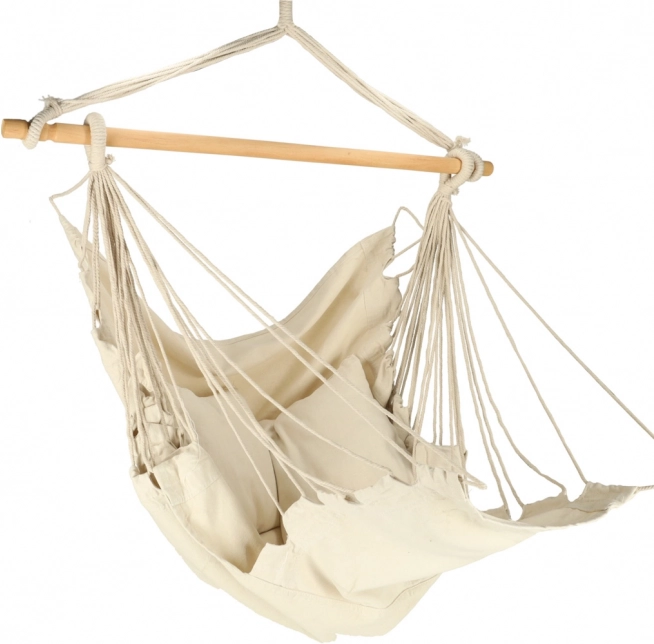 Brazilian Hanging Chair with Footrest 130 cm Beige