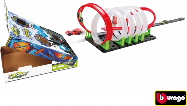 Racebaan Bburago GoGears Extreme met 6 loopings en een ramp