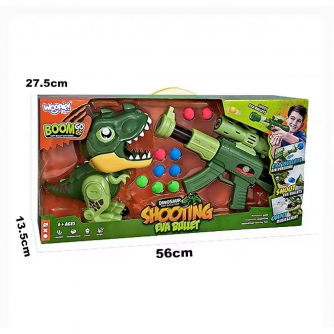 Interaktive Pistole mit Schaumstoffkugeln und Dino-Shooter