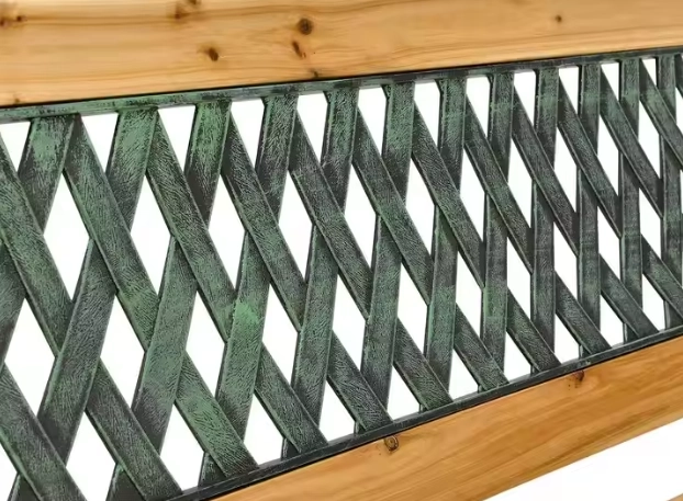 Tuin houten bankje met rugleuning