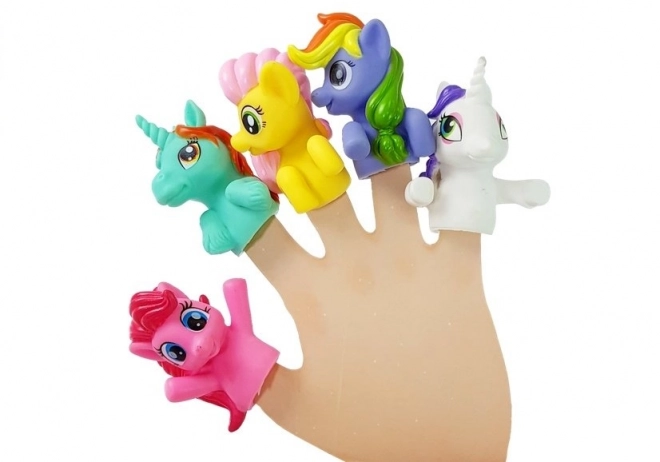 Gummi-Handpuppen Einhorn 5 Stk