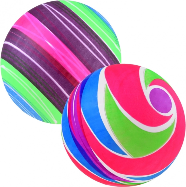 Balle en caoutchouc arc-en-ciel pour enfants