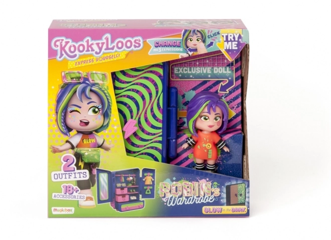 KookyLoos Doll Robin and Wardrobe
