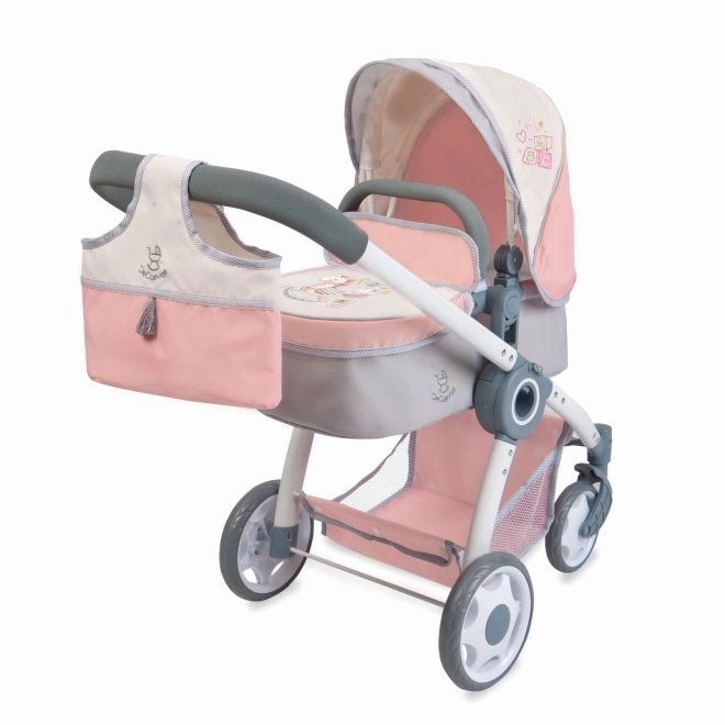 DeCuevas 80586 Opvouwbare Poppenwagen 3 in 1 met Tas FUNNY 2023 - 70 cm
