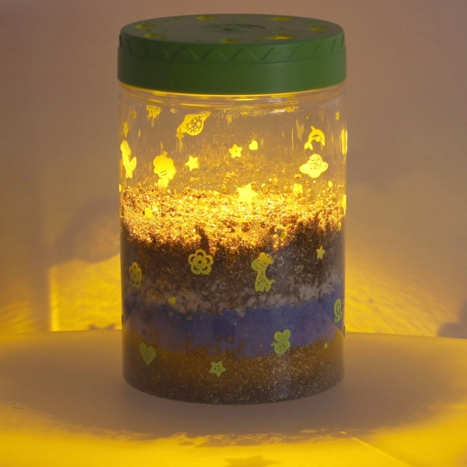 Terrarium for Growing Plants with LED Lamp and Dinosaurs