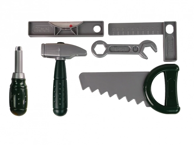 Children's Tool Set with Case and Green Battery Drill