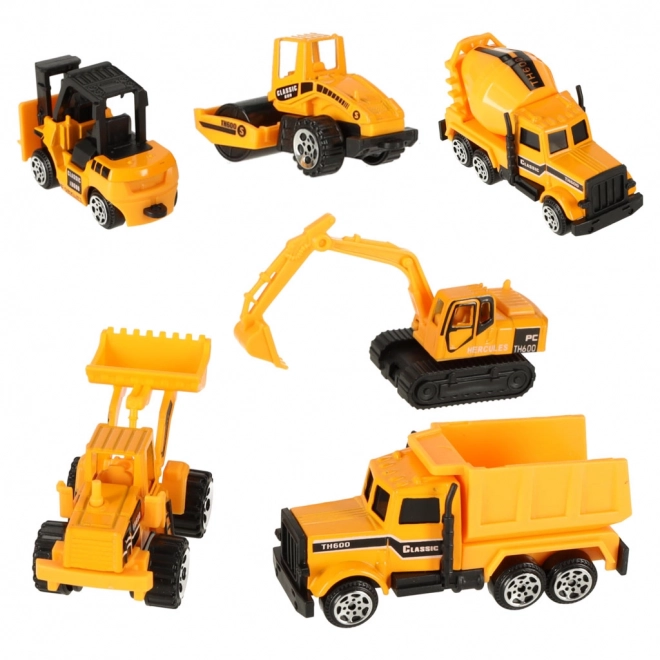 Set bouwmachines - 6 stuks