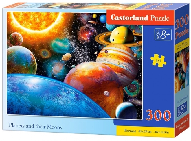Puzzel planeten en hun manen 300 stukjes