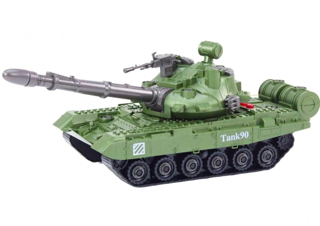 Groene tank DIY voor kinderen met demonteerbare onderdelen en geluiden