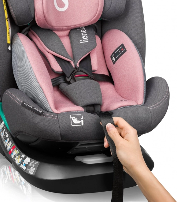 Lionelo Bastiaan i-Size Autokindersitz Drehbar Pink Rose