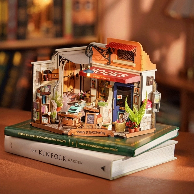 RoboTime Miniatuurboekenwinkel op de hoek