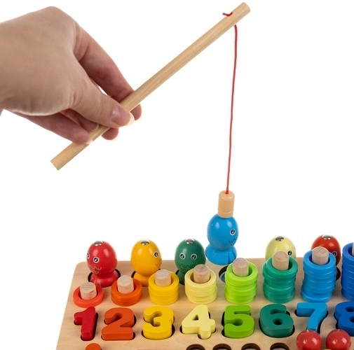 Houten mozaïek puzzel met balletjes