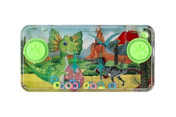 Water spel puzzel 11x6cm plastic dinosaurus 4 soorten 24st in doos