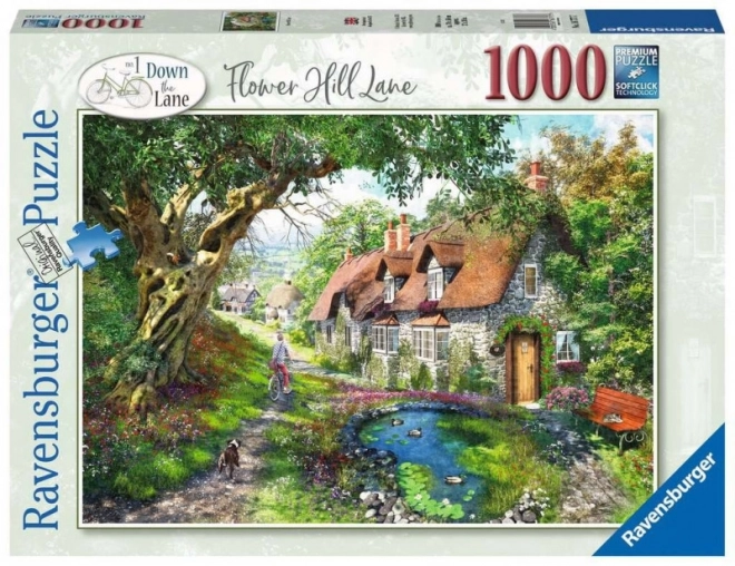 Puzzel 2D 1000 stukken Weg tussen bloemenheuvel